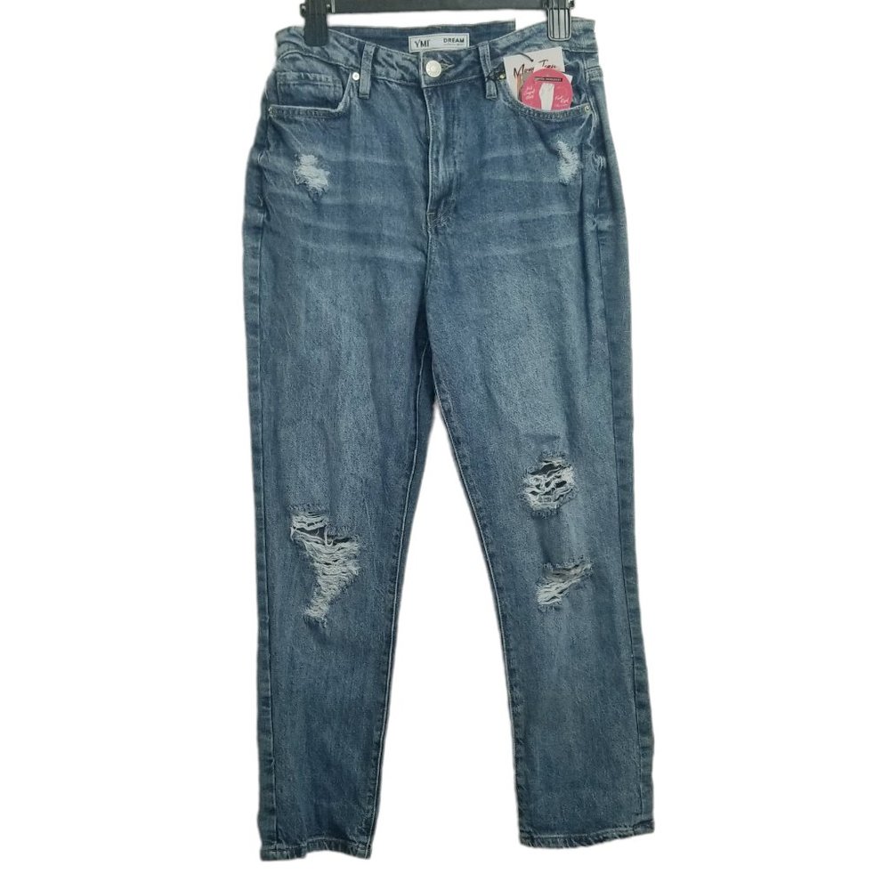 YMI Mom Jeans Dream Collection Hi-Rise hybrid Denim Size 11/30